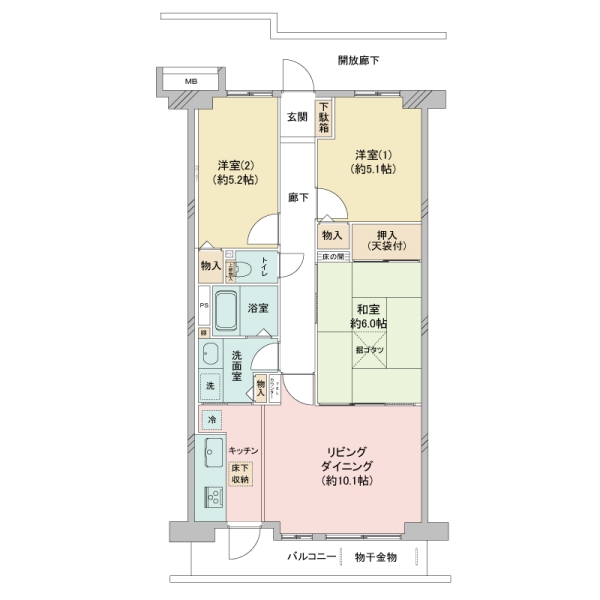 グリーンライフ蕨市民公園の間取図