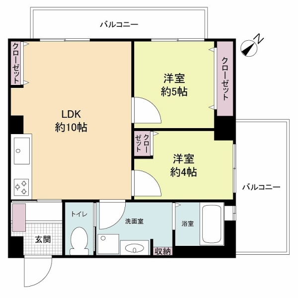 佐伯第一コーポの間取図