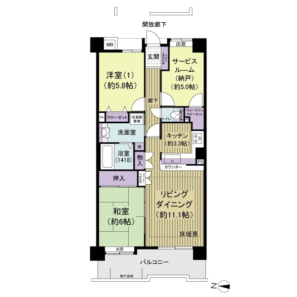 ローヤルシティ北赤羽の間取図