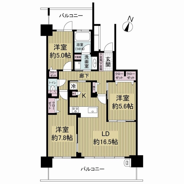 ジオ千里桃山台５番館の間取図