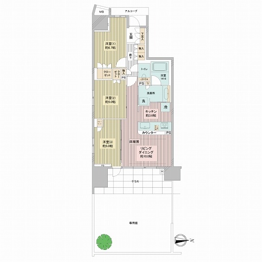 クレヴィア住吉の間取図