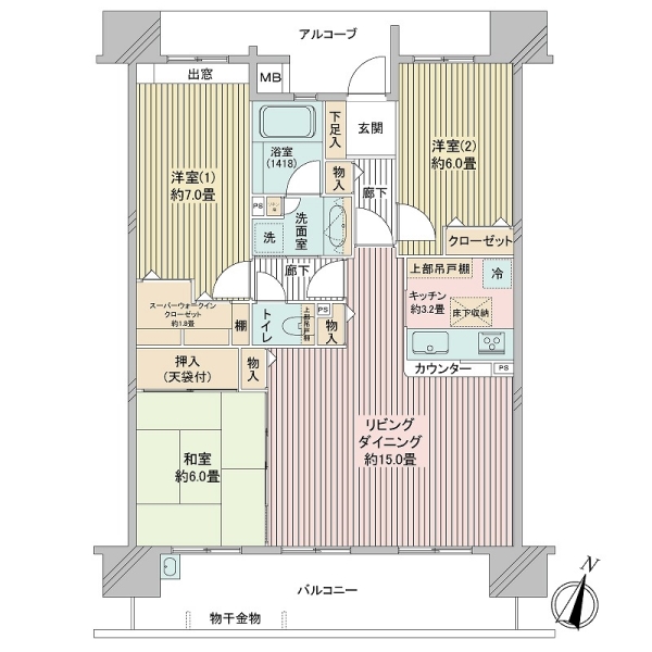 キララガーデンフロントコートの間取図