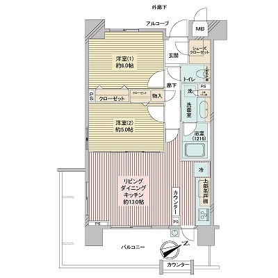 グランボア南千住の間取図