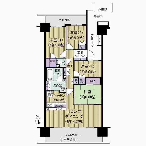 ユトリシア壱番街の間取図