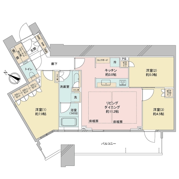 スカイズ　タワー＆ガーデンの間取図