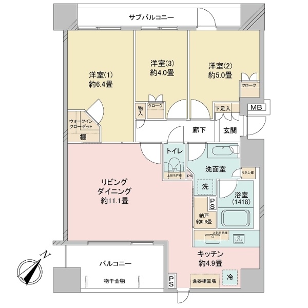 パークホームズ巣鴨セントラルアヴェニューの間取図