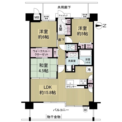 新大阪ウィストの間取図