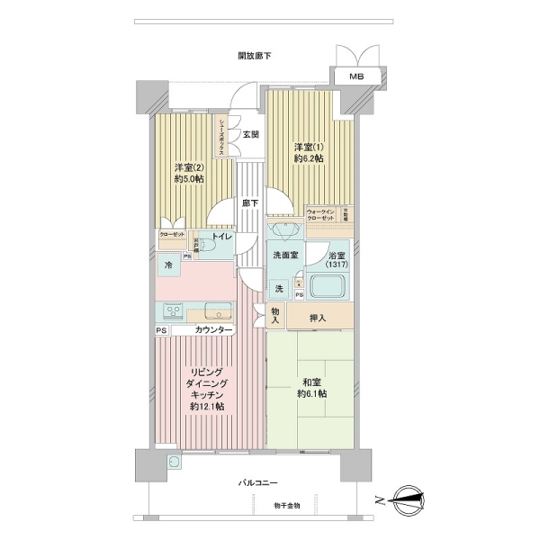 ルネ川口アグリアの間取図