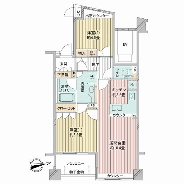 アクシルコート上野の間取図