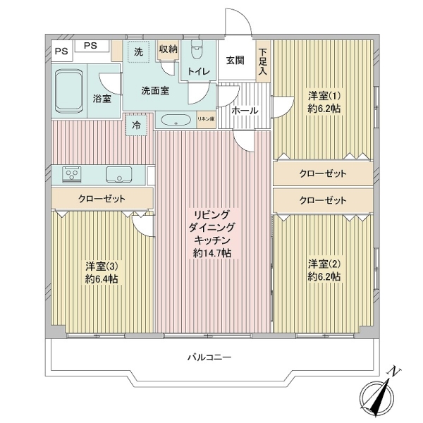 祖師谷ビューグリーンの間取図