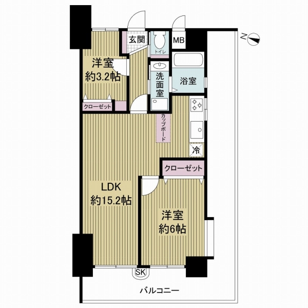 ふぁみーゆ寝屋川セントラルパークA棟の間取図