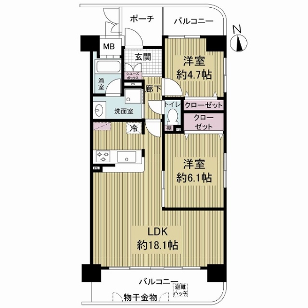 キングマンション都島Ｉの間取図