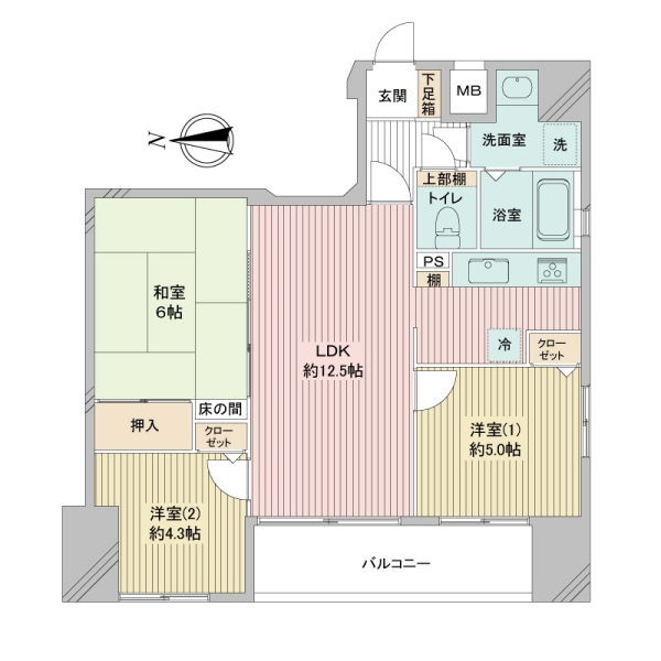 グランドシーズ上本町西の間取図