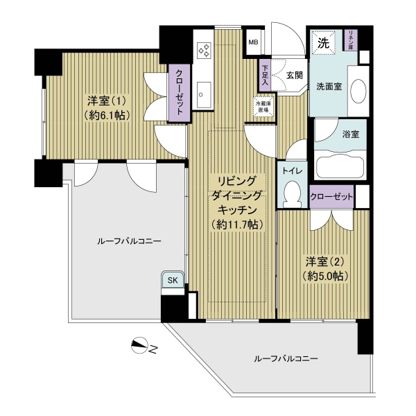 ステージファースト東十条の間取図