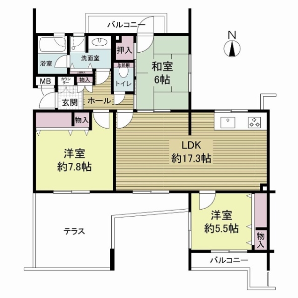 グランドメゾン西宮名塩２番館の間取図