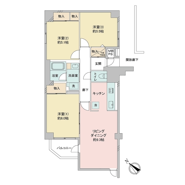 サンハイツ川口の間取図