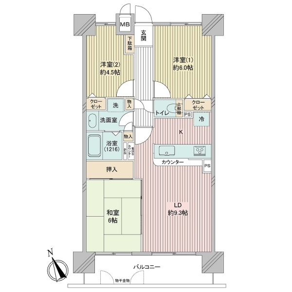 ローヤルシティ川口西の間取図