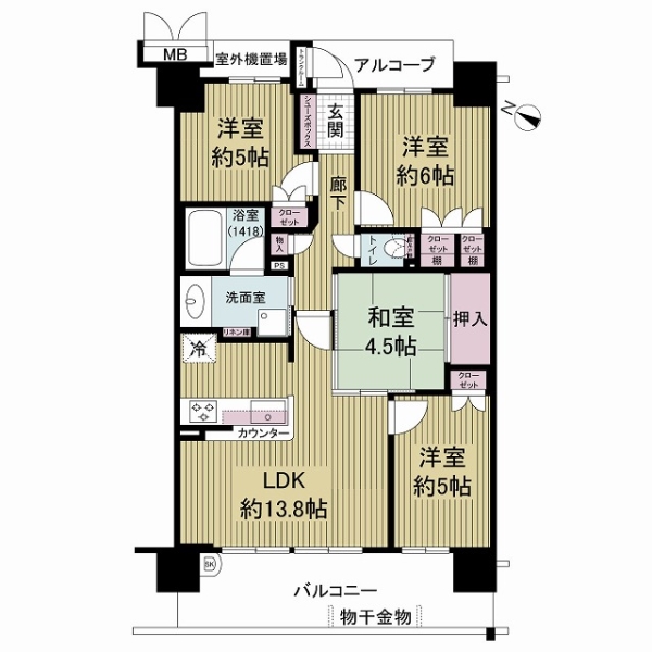 ルネ　セントエールの間取図