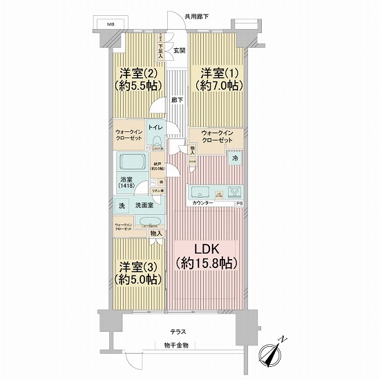 シティテラス横濱新杉田の間取図