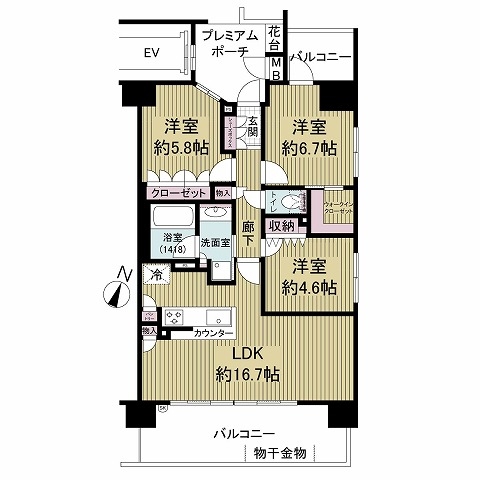 ジークレフ御影パークグレイスの間取図