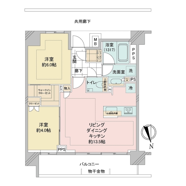 アールブラン大森レジデンスの間取図
