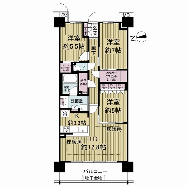 パークホームズＬａＬａ名古屋みなとアクルスガーデンスクエアの間取図