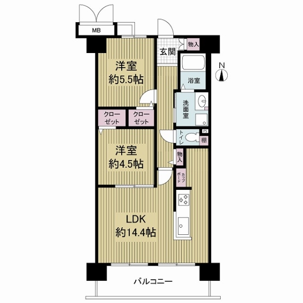 キャステージパーク１番街の間取図