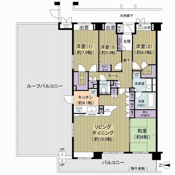 コスモ西大島ロイヤルフォルムの間取図