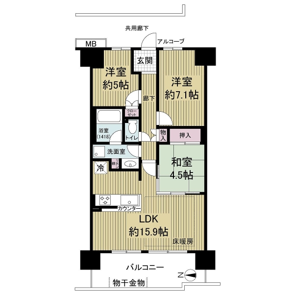 ジェイグラン・エル茨木の間取図