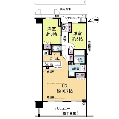 ウェリス鶴見緑地の間取図