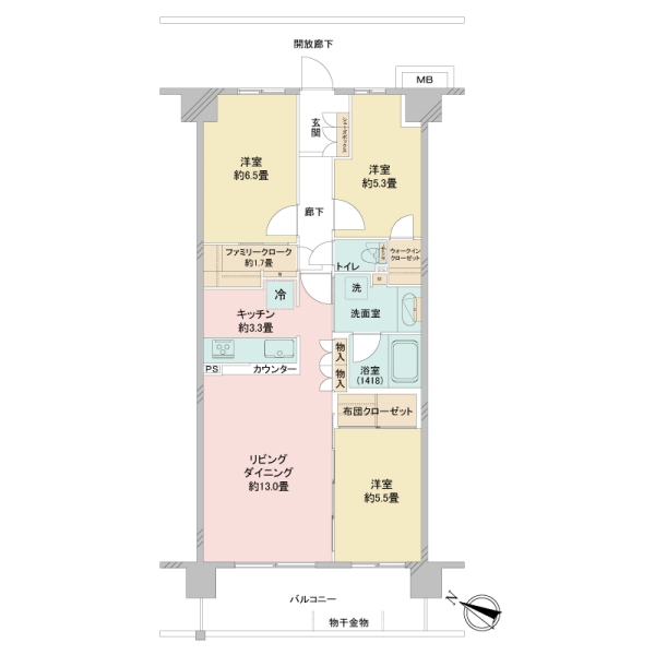 ブランシエラ浦和駒場の間取図