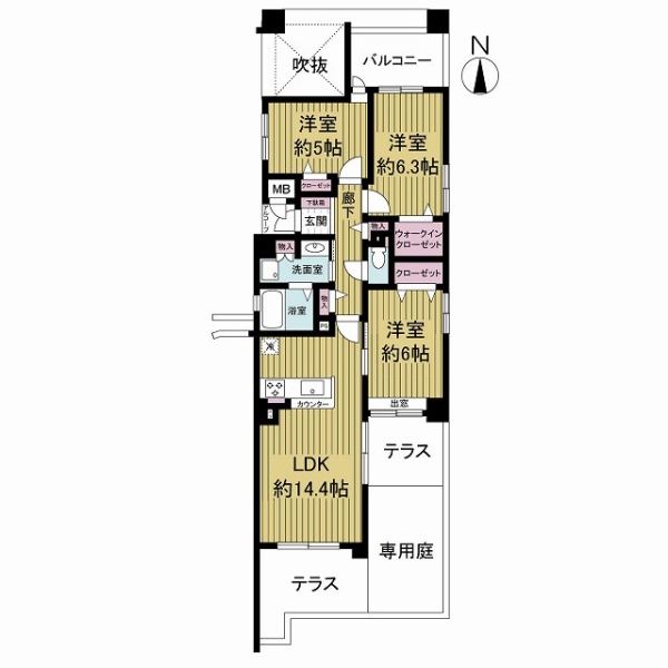グリーンコーポ西宮の間取図