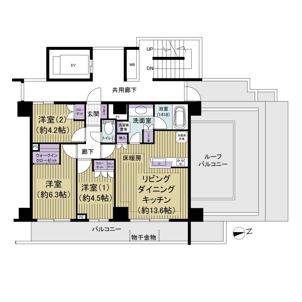 ピアース東京尾久の間取図