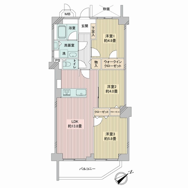 保谷マンションＡの間取図