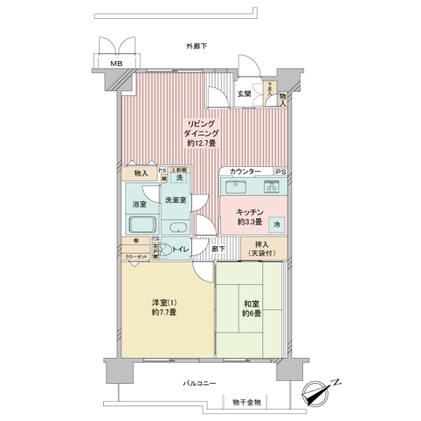 ルネ調布国領モア・クレストの間取図