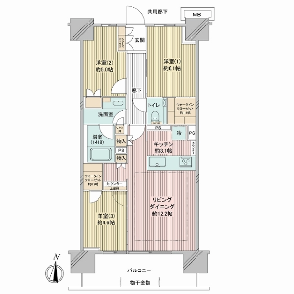 猿江恩賜公園レジデンスの間取図