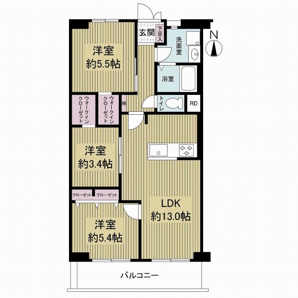 パレス緑橋の間取図