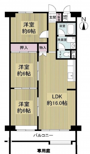 ファースト香里園ハイツの間取図