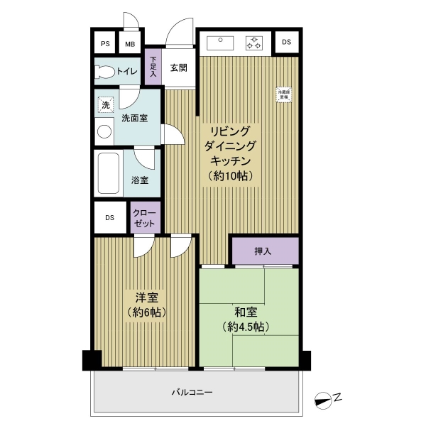 南砂キャピタルコータースの間取図