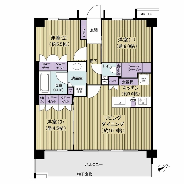 エクセレントシティ船堀の間取図