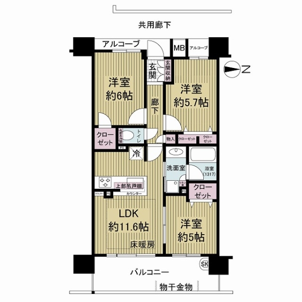 プレサンスロジェ京橋グランスクエアの間取図