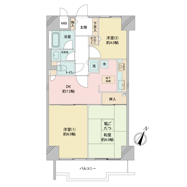 サングレイス東戸塚弐番館の間取図