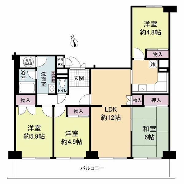 第二西緑ケ丘スカイハイツの間取図