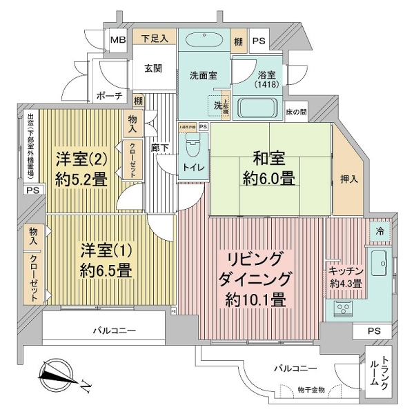 シティヒルズ町田の間取図