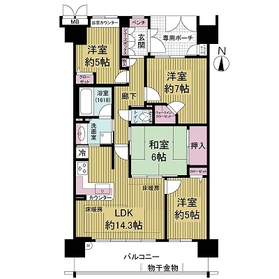 ビープレイス東棟の間取図
