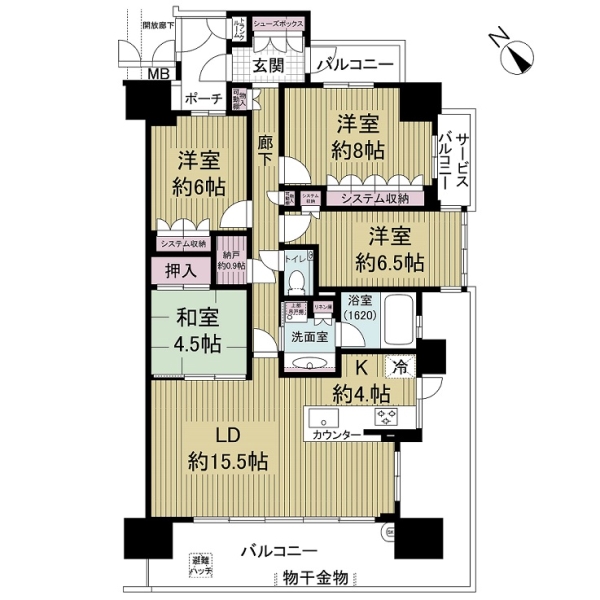 セントハート藤が丘の間取図