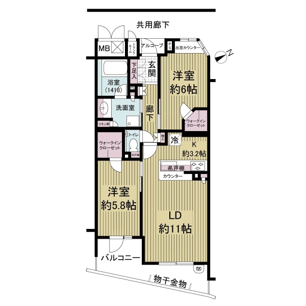エルグレース甲子園の間取図