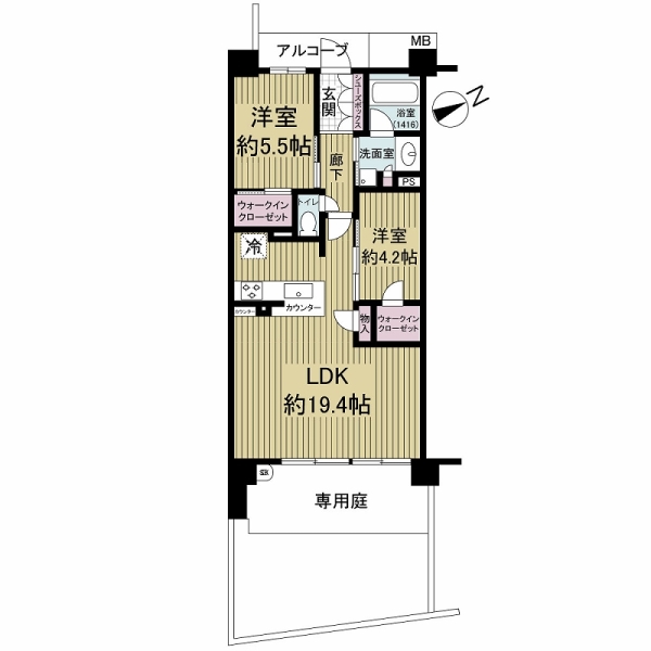 シエリア甲子園一番町の間取図