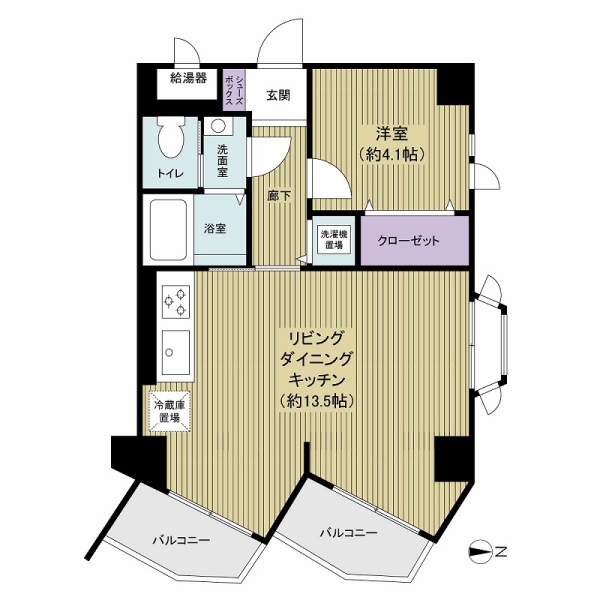 セザール上北沢の間取図