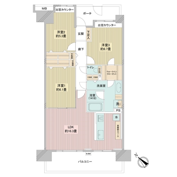 東京サーハウスガーデンポートの間取図